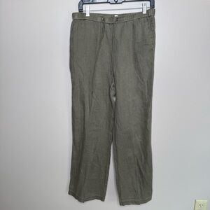 Standard James Perse Olive green linen Straight Leg Pant